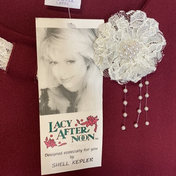 NWT Deadstock Lacy After Noon Made in USA Vintage Lounge Shirt Pant - Picture 7 of 9